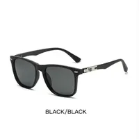 Casual Business Retro Sunglasses PC PC Polarized UV400 Protection Square Full Frame Glasses sku image 4