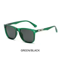 Casual Business Retro Sunglasses PC PC Polarized UV400 Protection Square Full Frame Glasses sku image 7