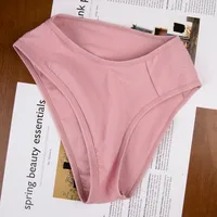 Solid Color Low Waist Briefs Panties main image 4