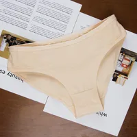 Solid Color Low Waist Briefs Panties sku image 2