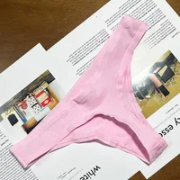 Solid Color Low Waist Thong Panties main image 8
