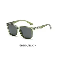 Casual Business Retro Solid Color PC Polarized UV400 Protection Square Full Frame Glasses main image 6