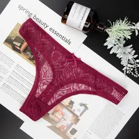 Lace Low Waist Thong Panties main image 1