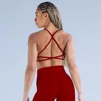 Casual Fitness Sport Style Solid Color Nylon Spandex Round Neck Tracksuit Vest Leggings main image 3