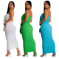 Women's Sheath Dress Elegant Strapless Backless Sleeveless Plaid Maxi Long Dress Holiday Banquet main image 5