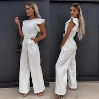 Women's Daily Casual Solid Color Full Length Belt Jumpsuits main image 2