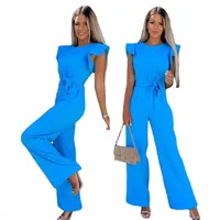 Women's Daily Casual Solid Color Full Length Belt Jumpsuits main image 5