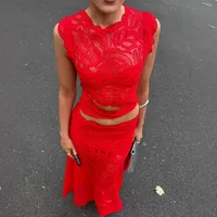 Holiday Travel Selfie Women's Elegant Sexy Flower Polyester Lace Skirt Co-ord Set Shorts Sets main image video