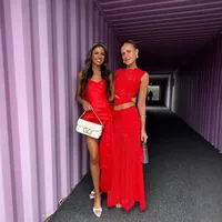 Holiday Travel Selfie Women's Elegant Sexy Flower Polyester Lace Skirt Co-ord Set Shorts Sets main image 3