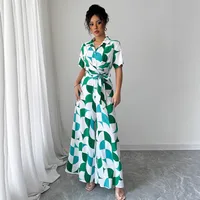 Women's Daily Casual Printing Full Length Belt Jumpsuits main image 2