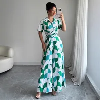 Women's Daily Casual Printing Full Length Belt Jumpsuits main image 4