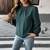 Women's Blouse Long Sleeve Blouses Casual Elegant Solid Color main image 4
