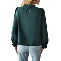 Women's Blouse Long Sleeve Blouses Casual Elegant Solid Color main image 5