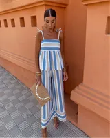 Holiday Daily Women's Casual Stripe Linen Pant Co-ord Set Shorts Sets main image 4
