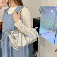Women's Pu Leather Solid Color Bow Knot Streetwear Square Zipper Shoulder Bag main image 5