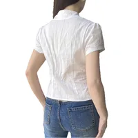 Women's Blouse Short Sleeve Blouses Casual Elegant Solid Color main image 5