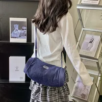 Women's Nylon Vocabulary Words/Name Solid Color Streetwear Cylindrical Zipper Shoulder Bag main image 3