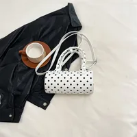 Women's Pu Leather Color Block Polka Dots Streetwear Cylindrical Zipper Shoulder Bag main image 3