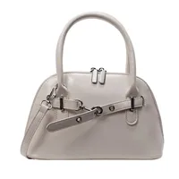 Women's Pu Leather Solid Color Streetwear Square Zipper Shoulder Bag sku image 1