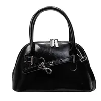 Women's Pu Leather Solid Color Streetwear Square Zipper Shoulder Bag sku image 2