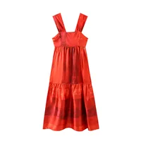 Women's Strap Dress Elegant Square Neck Sleeveless Colorful Color Block Maxi Long Dress Midi Dress Holiday Travel main image 5