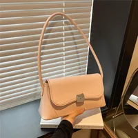Women's Pu Leather Solid Color Streetwear Square Magnetic Buckle Flip Cover Shoulder Bag main image 2