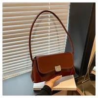 Women's Pu Leather Solid Color Streetwear Square Magnetic Buckle Flip Cover Shoulder Bag main image 3
