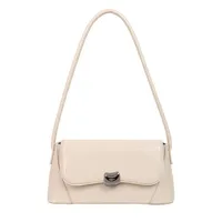 Women's Pu Leather Solid Color Streetwear Square Magnetic Buckle Flip Cover Shoulder Bag sku image 1