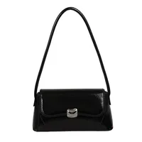 Women's Pu Leather Solid Color Streetwear Square Magnetic Buckle Flip Cover Shoulder Bag sku image 2