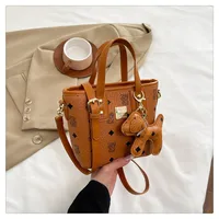 Women's Pu Leather Animal Color Block Argyle Cute Streetwear Square Zipper Shoulder Bag main image 2