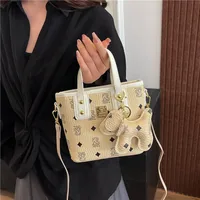 Women's Pu Leather Animal Color Block Argyle Cute Streetwear Square Zipper Shoulder Bag main image 3