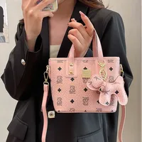 Women's Pu Leather Animal Color Block Argyle Cute Streetwear Square Zipper Shoulder Bag sku image 3