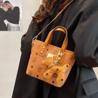 Women's Pu Leather Animal Color Block Argyle Cute Streetwear Square Zipper Shoulder Bag sku image 4