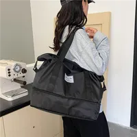 Women's Oxford Cloth Solid Color Classic Style Square Zipper Shoulder Bag Travel Bag main image 4