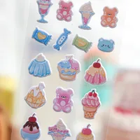 1 Piece Ice Cream Cake School Mixed Materials Cartoon Style Cute Stickers main image 2