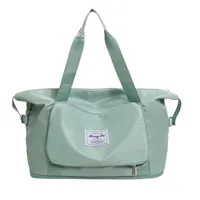 Women's Oxford Cloth Solid Color Classic Style Square Zipper Shoulder Bag Travel Bag sku image 1