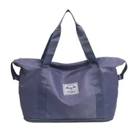 Women's Oxford Cloth Solid Color Classic Style Square Zipper Shoulder Bag Travel Bag sku image 4