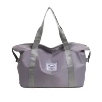 Women's Oxford Cloth Solid Color Classic Style Square Zipper Shoulder Bag Travel Bag sku image 6