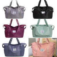Women's Oxford Cloth Solid Color Classic Style Square Zipper Shoulder Bag Travel Bag main image 1