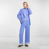 Weekend Women's Streetwear Stripe Polyester Pant Co-ord Set Shorts Sets main image 1