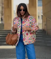 Women's Casual Geometric Argyle Single Breasted Coat main image 1