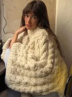 Women's Sweater Long Sleeve Sweaters & Cardigans Romantic Solid Color main image 2