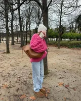 Women's Sweater Long Sleeve Sweaters & Cardigans Romantic Solid Color main image 5