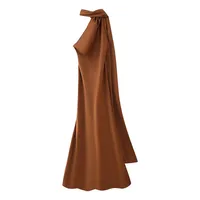 Women's Sheath Dress Casual Elegant Halter Neck Sleeveless Solid Color Maxi Long Dress Holiday Travel Daily main image 2