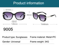IG Style Casual Retro Solid Color PC UV400 Protection Oval Frame Full Frame Glasses main image 2