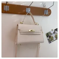 Women's Pu Leather Solid Color Streetwear Square Flip Cover Lock Clasp Shoulder Bag sku image 2