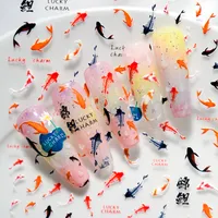 IG Style Casual Cute Lotus Fish Carp Nail Stickers Nail Decoration Accessories main image 1