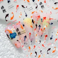 IG Style Casual Cute Lotus Fish Carp Nail Stickers Nail Decoration Accessories main image 3