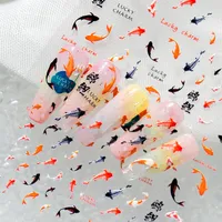IG Style Casual Cute Lotus Fish Carp Nail Stickers Nail Decoration Accessories main image 4