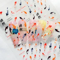 IG Style Casual Cute Lotus Fish Carp Nail Stickers Nail Decoration Accessories main image 7